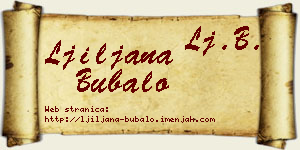 Ljiljana Bubalo vizit kartica